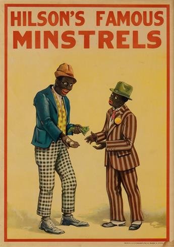 (MUSIC AND THEATRE--MINSTRELS.) Group of 5 minstrel show posters.